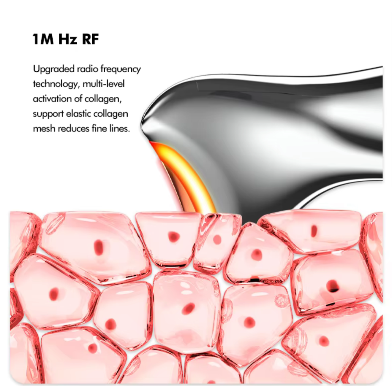EMS RF Facial Device with Red Light Therapy