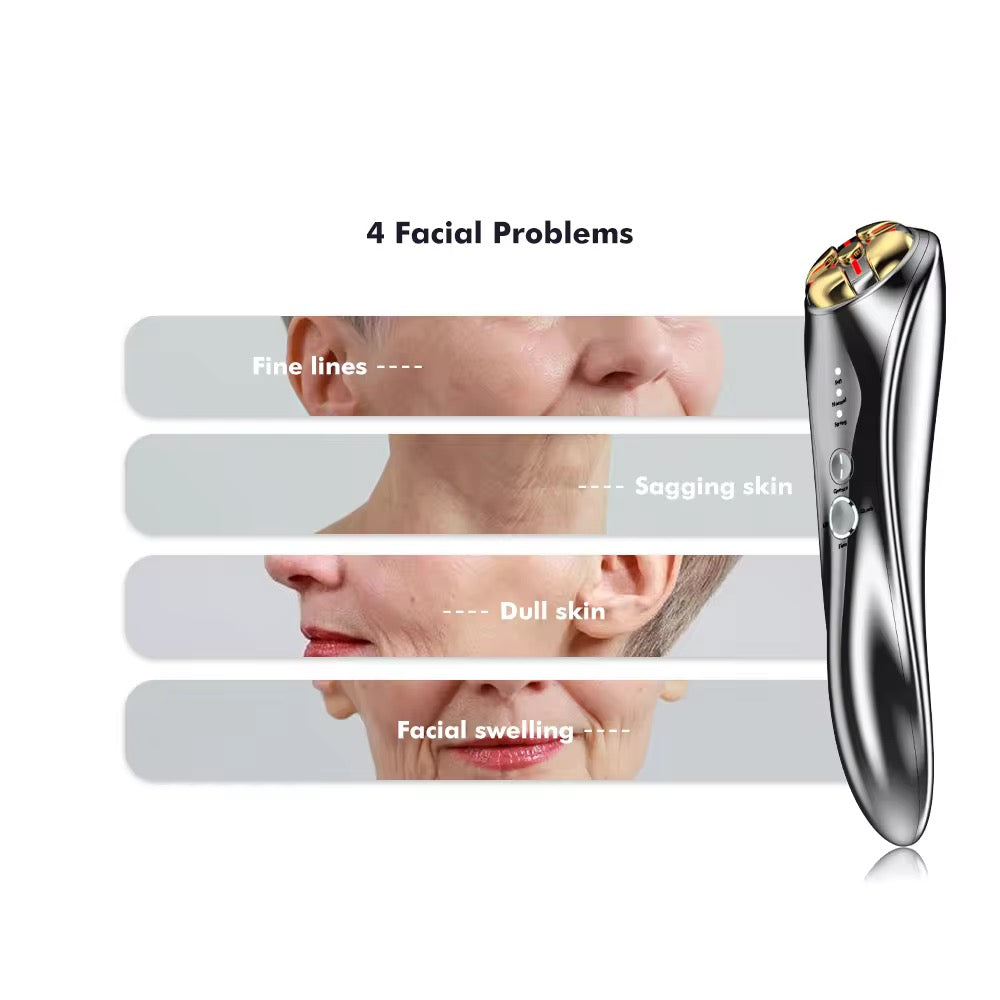 EMS RF Facial Device with Red Light Therapy