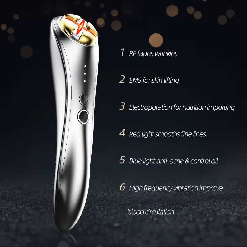 EMS RF Facial Device with Red Light Therapy